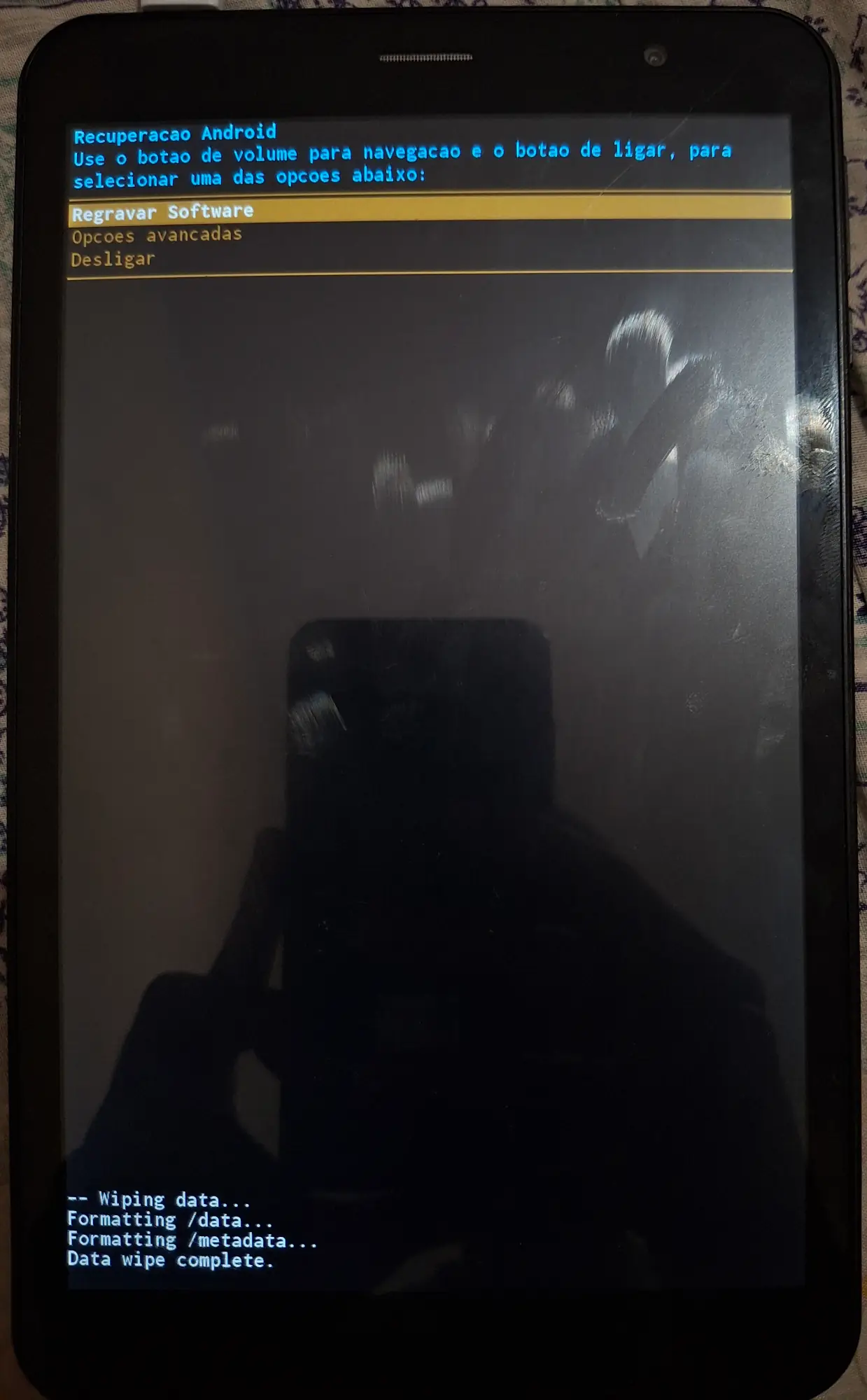 Multilaser M8 4G SO0V wiping data on recovery mode