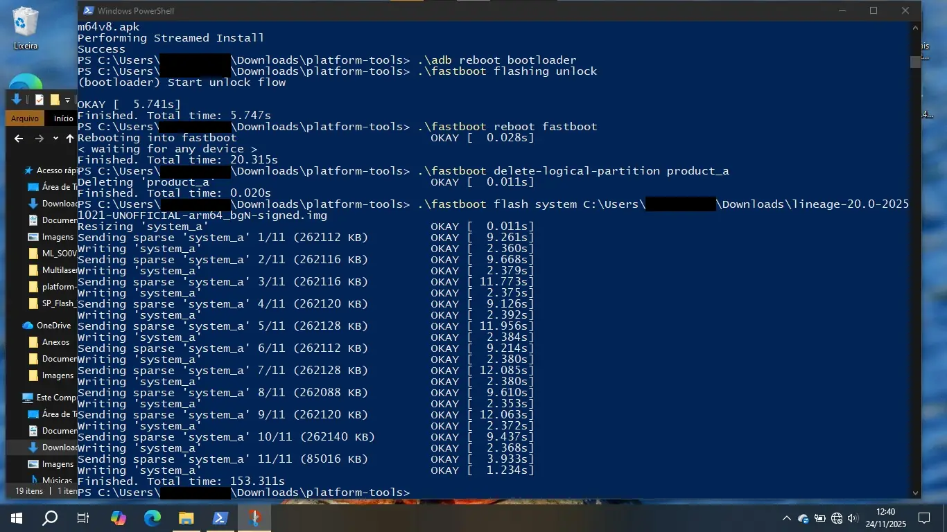 Flashing GSI using fastboot on Windows 10